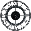 Image de ARTI E MESTIERI horloge murale KOROS 70 (Noir - métal verni et verre)