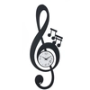 Image de ARTI E MESTIERI horloge murale CHIAVE MUSICALE (Noir - Métal verni)