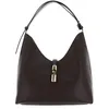 Image de FURLA Sac à épaule brun foncé en cuir pour femme - Goccia Hobo Bag M Cioccolato 347873