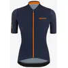 Image de Maillot Santini Redux Stamina manche courte bleu marine orange femme - Coupe Sleek - XS