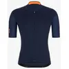 Image de Maillot Santini Colore manche courte bleu marine orange - Coupe Slim - XS