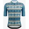 Image de Maillot Santini Pendelton manche courte bleu clair blanc - Coupe Classic - 3XL