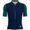 Image de Maillot Santini Le Maillot Jaune Allez manche courte bleu marine vert - Coupe Sleek - XXL