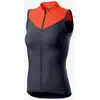 Image de Maillot Castelli Solaris sans manches bleu foncé rose-orange femme - XL