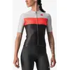 Image de Maillot Castelli Aero Pro Rosso Corsa manche courte noir rose brillant blanc femme - L