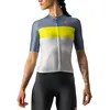 Image de Maillot Castelli Aero Pro Rosso Corsa manche courte argenté jaune bleu femme - M