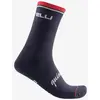 Image de Chaussettes Castelli Quindici Soft Merino bleu foncé rouge - S-M