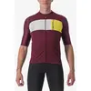 Image de Maillot Castelli Prologo 7 manche courte bordeaux blanc jaune - S