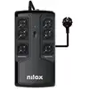 Image de Nilox Nxgclio8501x5v2 Alimentation D'énergie Non Interruptible Interactivité De Ligne 0,85 Kva 595 W 6 Sortie(s) Ca