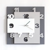 Image de ARTI E MESTIERI horloge murale ZIGGURAT (Boue blanche et sable - Métal verni)