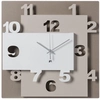 Image de ARTI E MESTIERI horloge murale ZIGGURAT (Blanc, beige et sable - Métal verni)