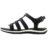 Image de Sandales Femme - GEOX - D SAND.VEGA - Cuir Noir - Talon 4cm - Boucle de serrage