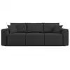Image de Morfeo canapé avec 3 assises amovibles en tissu doux imperméable t02 245 cm noir