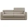 Image de Dylan canapé avec pouf amovible en tissu effet coton imperméable t13 158 cm beige
