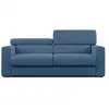 Image de Dylan canapé avec pouf amovible en tissu effet coton imperméable t13 158 cm bleu