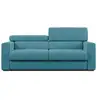 Image de Dylan canapé avec pouf amovible en tissu effet coton imperméable t13 158 cm bleu ciel