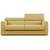 Image de Dylan canapé avec pouf amovible en tissu effet coton imperméable t13 188 cm jaune