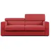 Image de Dylan canapé avec pouf amovible en tissu effet coton imperméable t13 188 cm rouge