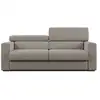 Image de Dylan canapé avec pouf amovible en tissu effet coton imperméable t13 188 cm taupe