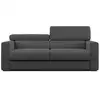 Image de Dylan canapé avec pouf amovible en tissu effet coton imperméable t13 188 cm anthracite