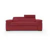 Image de Giunone canapé convertible matelas h18 cm en tissu imperméable t02 220 cm (mat. 140x297) rouge