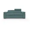 Image de Giunone canapé convertible matelas h18 cm en tissu imperméable t02 220 cm (mat. 140x297) bleu canard