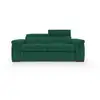 Image de Giunone canapé convertible matelas h18 cm en tissu imperméable t02 220 cm (mat. 140x297) vert