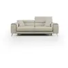 Image de Fusion canapé avec assises coulissantes en tissu doux antitache t05 185 cm creme