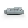 Image de Fusion canapé avec assises coulissantes en tissu doux antitache t05 185 cm bleu pastel