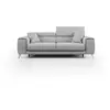Image de Fusion canapé avec assises coulissantes en tissu doux antitache t05 185 cm gris