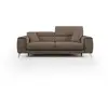 Image de Fusion canapé avec assises coulissantes en tissu doux antitache t05 215 cm brun