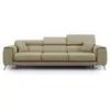 Image de Fusion canapé avec 3 assises coulissantes en tissu doux antitache t05 260 cm camel