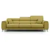 Image de Fusion canapé avec 3 assises coulissantes en tissu doux antitache t05 260 cm jaune