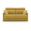 Image de Margot canapé lit convertible en tissu doux imperméable t02 156 cm (mat.120x197) jaune