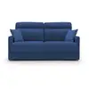 Image de Margot canapé lit convertible en tissu doux imperméable t02 156 cm (mat.120x197) bleu