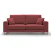 Image de Michael canapé en tissu imperméable antitache t03 186 cm rouge