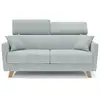 Image de Francy canapé convertible avec têtières réglables en tissu t17 200 cm (mat. 160x197) vert clair