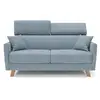 Image de Francy canapé convertible avec têtières réglables en tissu t17 200 cm (mat. 160x197) bleu pastel