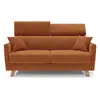 Image de Francy canapé convertible avec têtières réglables en tissu t17 200 cm (mat. 160x197) orange