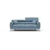Image de Caravaggio canapé avec assises coulissantes en tissu doux imperméable t02 169 cm bleu pastel