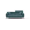 Image de Caravaggio canapé avec assises coulissantes en tissu doux imperméable t02 199 cm bleu canard