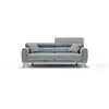 Image de Caravaggio canapé avec assises coulissantes en tissu doux imperméable t02 199 cm gris clair