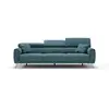 Image de Caravaggio canapé 3 assises extensibles en tissu imperméable t02 244 cm bleu canard