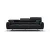 Image de Caravaggio canapé 3 assises extensibles en tissu imperméable t02 244 cm noir