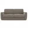 Image de Leonida canapé convertible déhoussable et matelas h18 cm - coffre à oreiller détachable 202 cm taupe