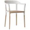 Image de MAGIS chaise STEELWOOD CHAIR (Blanc - Hêtre naturel / acier verni)