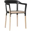Image de MAGIS chaise STEELWOOD CHAIR (Noir - Hêtre naturel / acier verni)