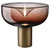 Image de LEUCOS lampe de table AELLA T 30 (2700K, shaded burgundy, base bronze opaque - verre et métal)