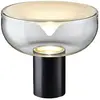 Image de LEUCOS lampe de table AELLA T 45 (2700K, transparent et blanc, base noir opaque - verre et métal)