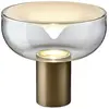 Image de LEUCOS lampe de table AELLA T 45 (2700K, transparent et blanc, base bronze opaque - verre et métal)